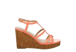 Michael By Michael Shannon Womens Natalia Wedge Sandal - Coral -Skechers Store US 01 203419 01
