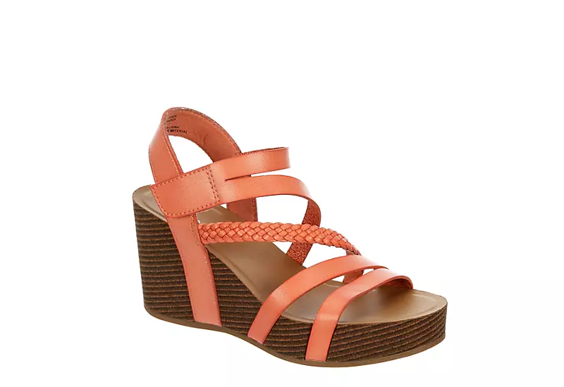 Xappeal Womens Maggy Wedge Sandal - Coral 3 Xappeal Womens Maggy Wedge Sandal - Coral