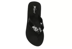 Xappeal Womens Samantha Flip Flop Sandal - Black -Skechers Store US 01 203460 05