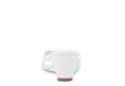 Journee Collection Womens Blayke Wedge Slip On Sandal - White -Skechers Store US 01 203653 04