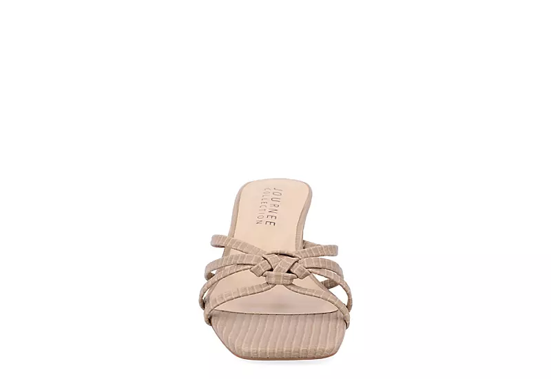 Journee Collection Womens Blayke Wedge Slip On Sandal - Taupe 4 Journee Collection Womens Blayke Wedge Slip On Sandal - Taupe - Image 3