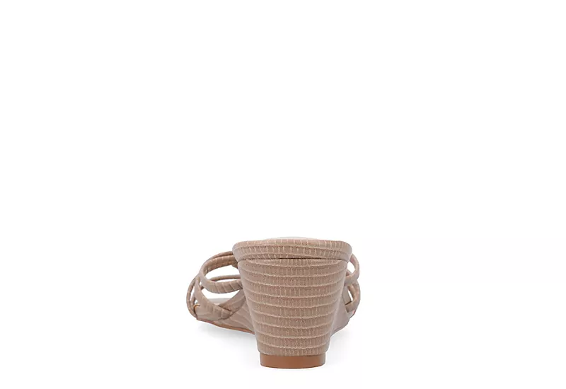 Journee Collection Womens Blayke Wedge Slip On Sandal - Taupe 6 Journee Collection Womens Blayke Wedge Slip On Sandal - Taupe - Image 5