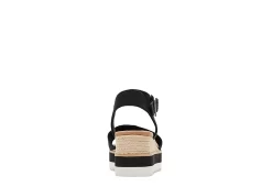 Toms Womens Diana Wedge Sandal - Black -Skechers Store US 01 203716 02