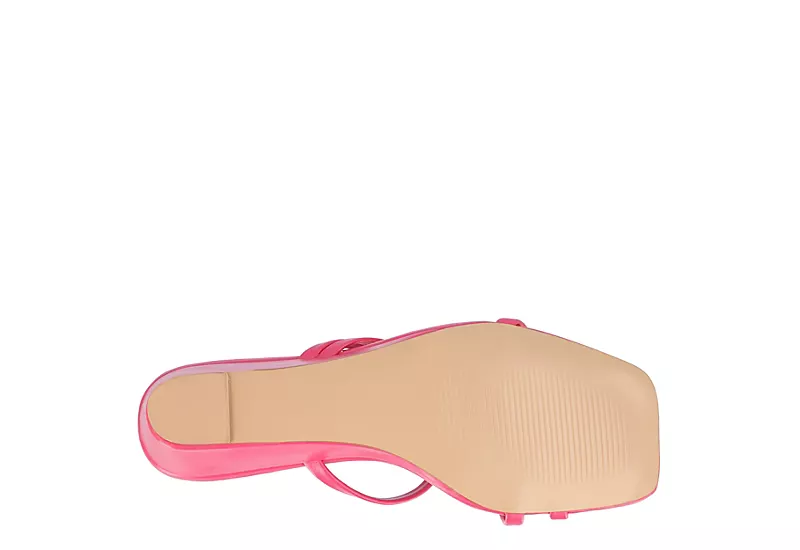 Journee Collection Womens Takarah Wedge Slip On Sandal - Pink 9 Journee Collection Womens Takarah Wedge Slip On Sandal - Pink - Image 7