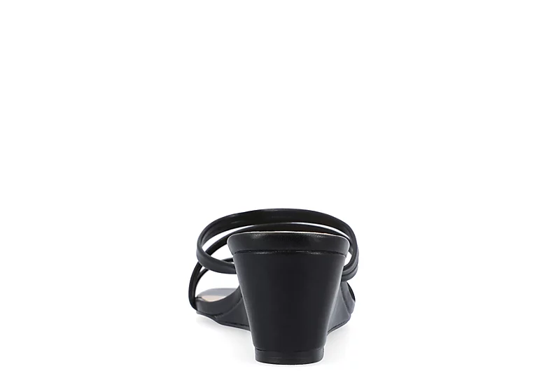 Journee Collection Womens Takarah Wedge Slip On Sandal - Black 7 Journee Collection Womens Takarah Wedge Slip On Sandal - Black - Image 5