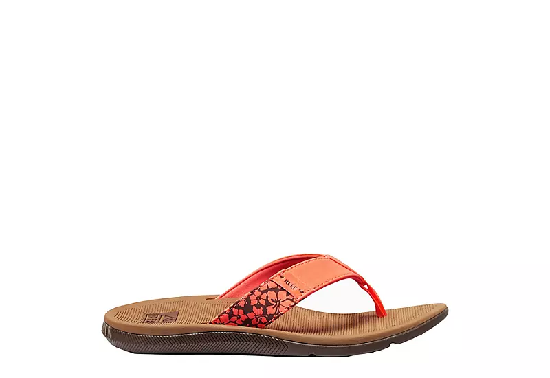 Reef Womens Santa Ana Flip Flop Sandal - Coral 4 Reef Womens Santa Ana Flip Flop Sandal - Coral - Image 2
