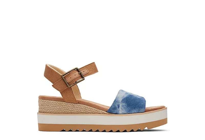 Toms Womens Diana Wedge Sandal - Denim 4 Toms Womens Diana Wedge Sandal - Denim - Image 2