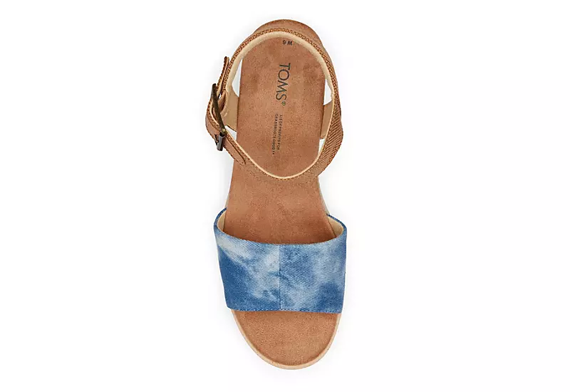 Toms Womens Diana Wedge Sandal - Denim 6 Toms Womens Diana Wedge Sandal - Denim - Image 4