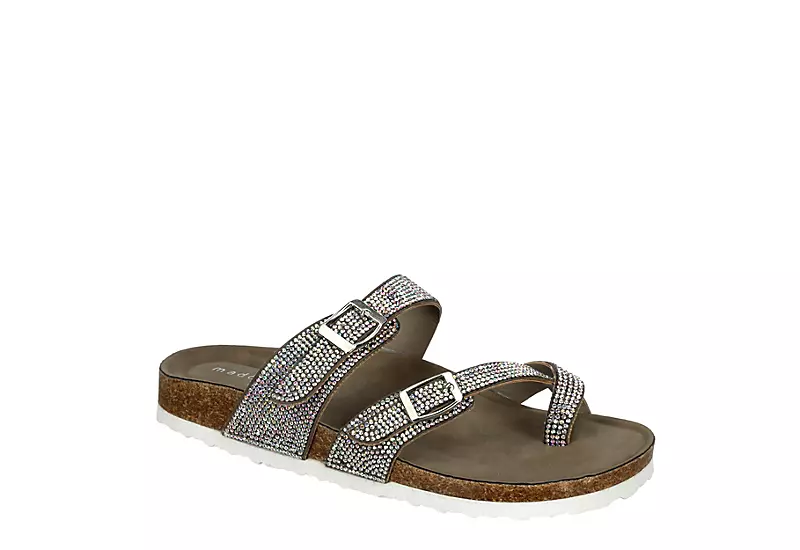 Madden Girl Womens Brycee Footbed Sandal - Med Metallic 3 Madden Girl Womens Brycee Footbed Sandal - Med Metallic