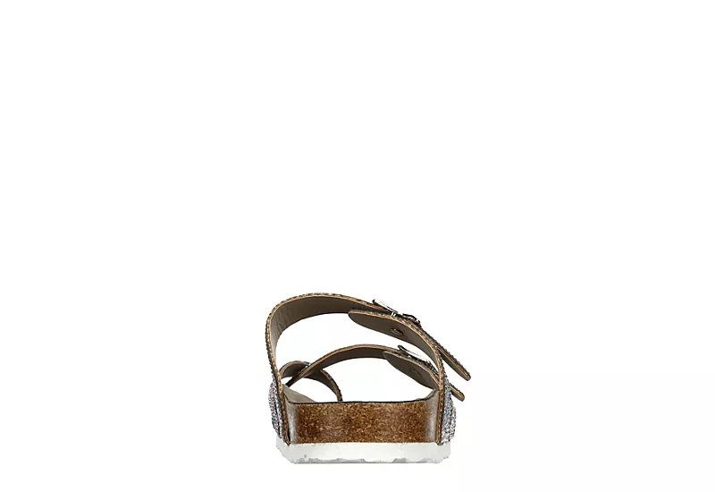 Madden Girl Womens Brycee Footbed Sandal - Med Metallic 7 Madden Girl Womens Brycee Footbed Sandal - Med Metallic - Image 5