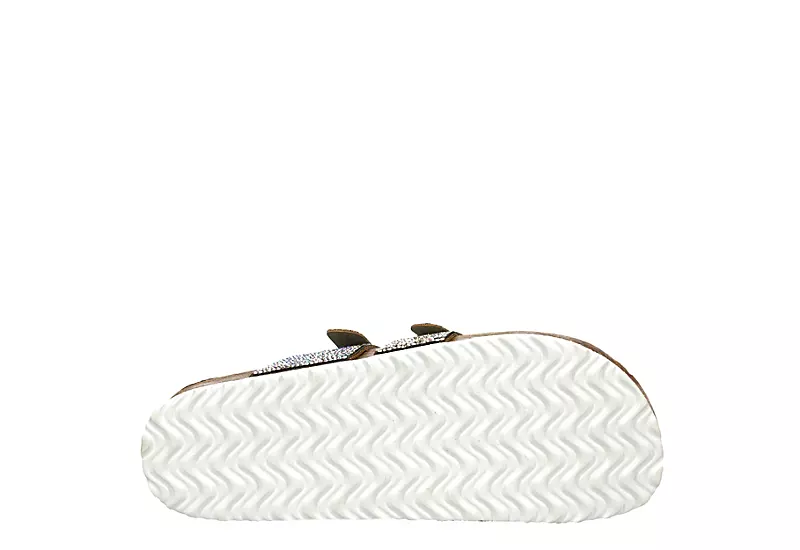 Madden Girl Womens Brycee Footbed Sandal - Med Metallic 9 Madden Girl Womens Brycee Footbed Sandal - Med Metallic - Image 7