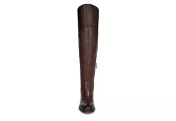 Franco Sarto Womens Haleen Wide Calf Over The Knee Boot - Brown -Skechers Store US 01 300475 02