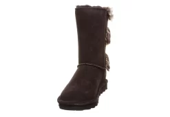 Bearpaw Womens Eloise Wide Calf Fur Boot - Chocolate -Skechers Store US 01 300746 02