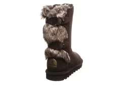 Bearpaw Womens Eloise Wide Calf Fur Boot - Chocolate -Skechers Store US 01 300746 04