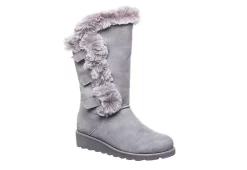 Bearpaw Womens Genevieve Fur Boot - Grey