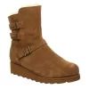 Bearpaw Womens Lucy Fur Wedge Boot - Tan -Skechers Store US 01 300779 00