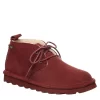 Bearpaw Womens Skye Lace-up Fur Boot - Dark Red -Skechers Store US 01 300814 00