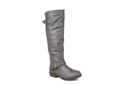 Journee Collection Womens Spokane Extra Wide Calf Tall Boot - Dark Grey