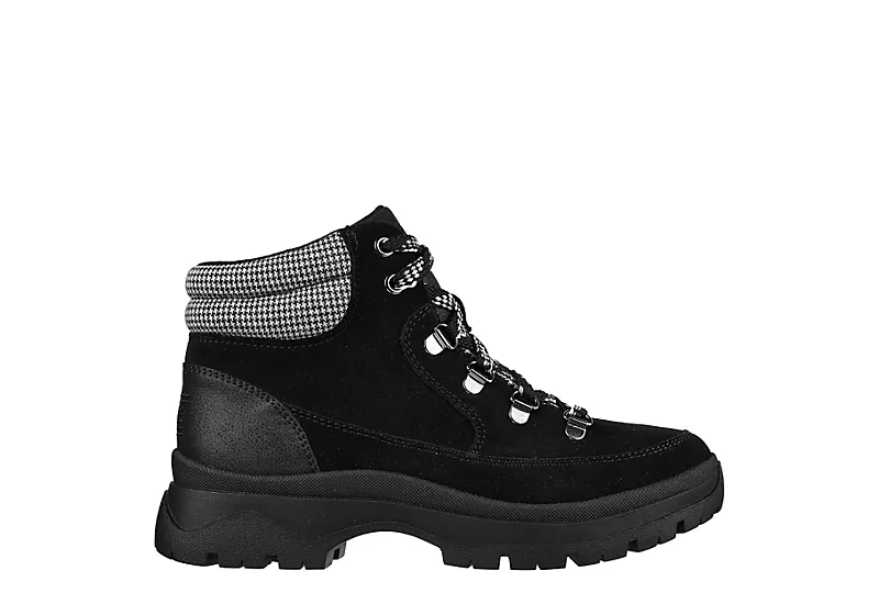 Skechers Womens Broadies Lace Up Boot - Black 4 Skechers Womens Broadies Lace Up Boot - Black - Image 2