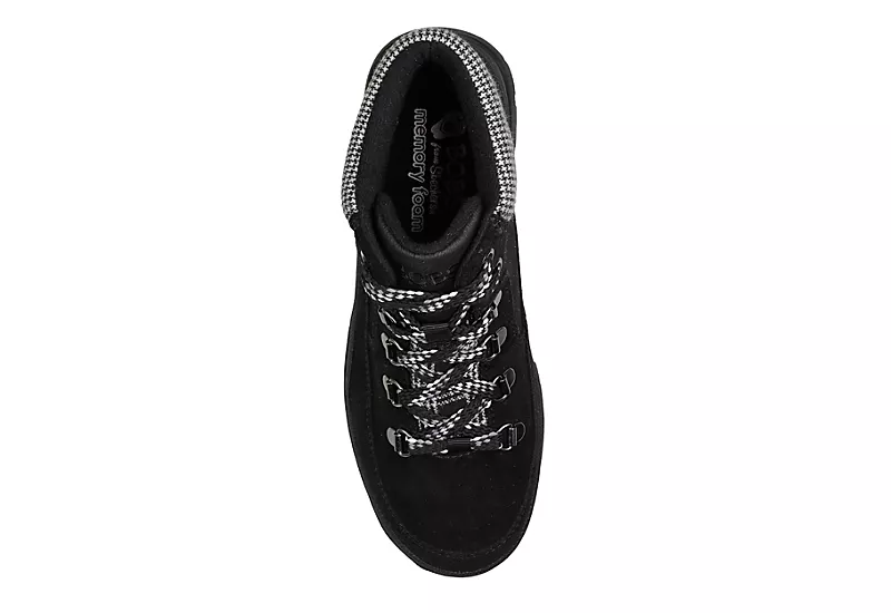Skechers Womens Broadies Lace Up Boot - Black 6 Skechers Womens Broadies Lace Up Boot - Black - Image 4