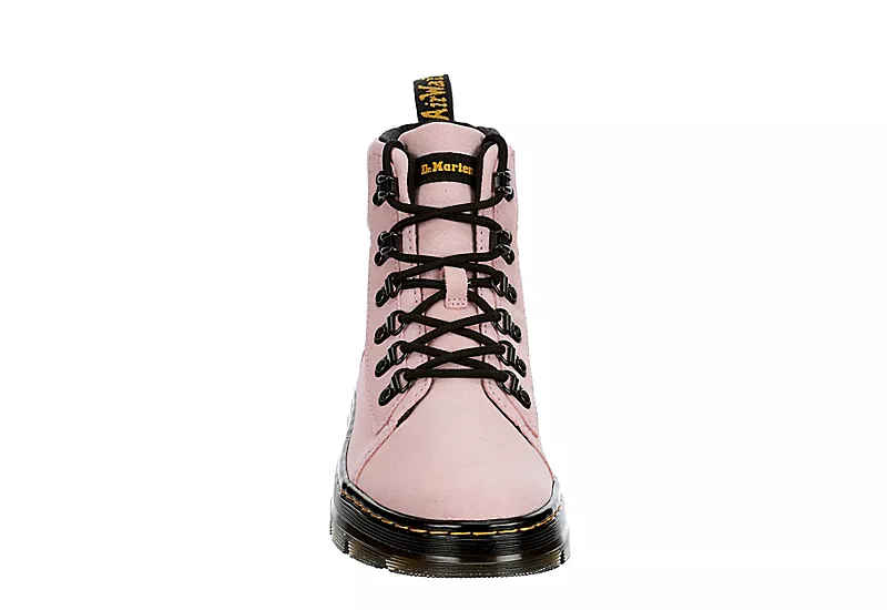 Dr. Martens Dr.martens Womens Combs Suede Combat Boot - Pale Pink 5 Dr. Martens Dr.martens Womens Combs Suede Combat Boot - Pale Pink - Image 3