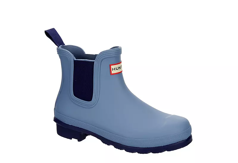 Hunter Boots Llc Womens Original Chelsea Rain Boot - Blue 3 Hunter Boots Llc Womens Original Chelsea Rain Boot - Blue