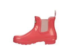 Hunter Boots Llc Womens Original Chelsea Gloss Rain Boot - Pink -Skechers Store US 01 302441 03