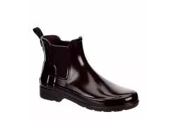 Hunter Boots Llc Womens Original Refined Chelsea Gloss Rain Boot - Wine