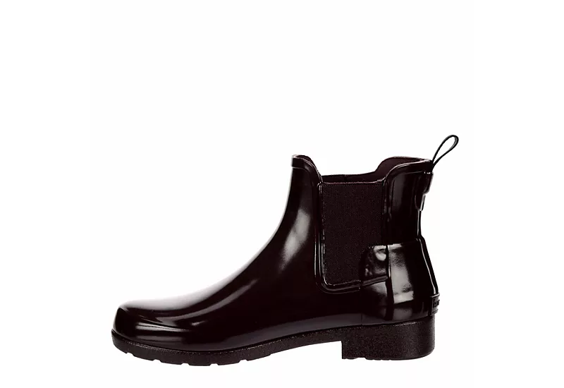 Hunter Boots Llc Womens Original Refined Chelsea Gloss Rain Boot - Wine 6 Hunter Boots Llc Womens Original Refined Chelsea Gloss Rain Boot - Wine - Image 4