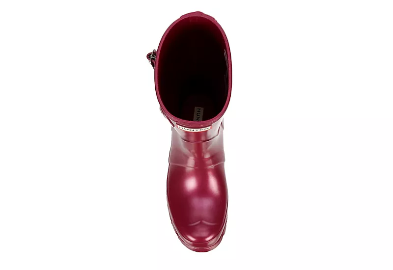 Hunter Boots Llc Womens Original Short Nebula Rain Boot - Burgundy 8 Hunter Boots Llc Womens Original Short Nebula Rain Boot - Burgundy - Image 6