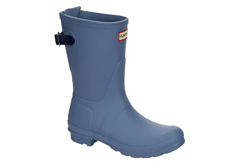 Hunter Boots Llc Womens Original Back Adj Rain Boot - Blue 3 Hunter Boots Llc Womens Original Back Adj Rain Boot - Blue