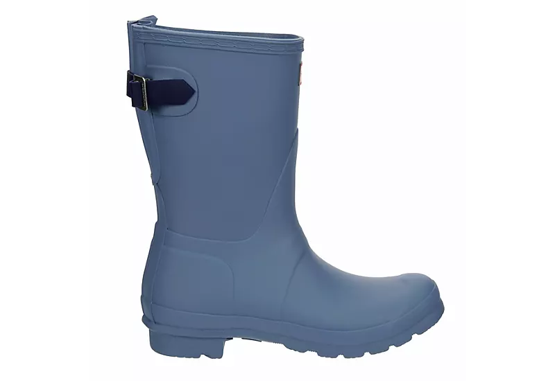 Hunter Boots Llc Womens Original Back Adj Rain Boot - Blue 4 Hunter Boots Llc Womens Original Back Adj Rain Boot - Blue - Image 2