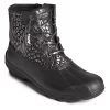 Sperry Womens Syren Gulf Metallic Animal Duck Boot - Black