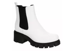 Madden Girl Womens Tessa Chelsea Boot - White
