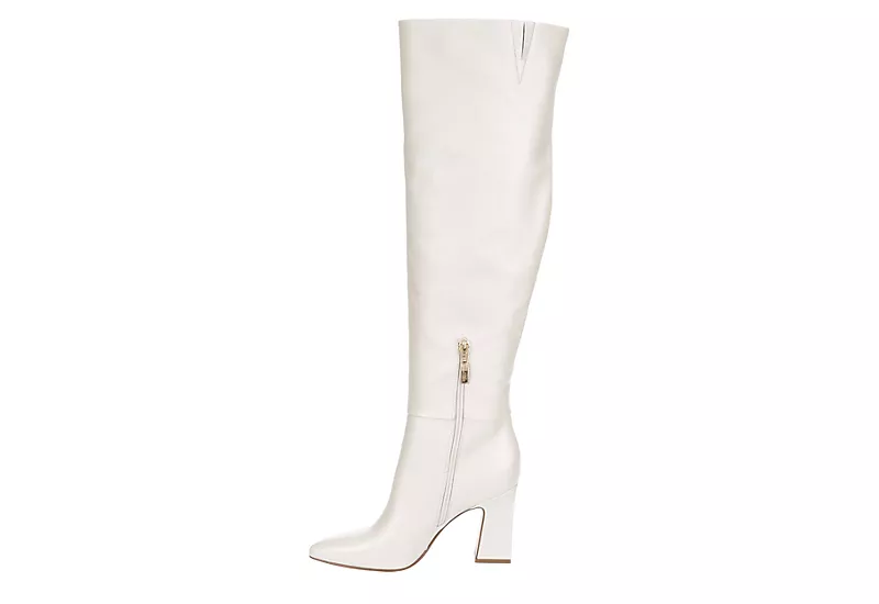 Michael By Michael Shannon Womens Camille Wide Calf Over The Knee Boot - Off White 6 Michael By Michael Shannon Womens Camille Wide Calf Over The Knee Boot - Off White - Image 4