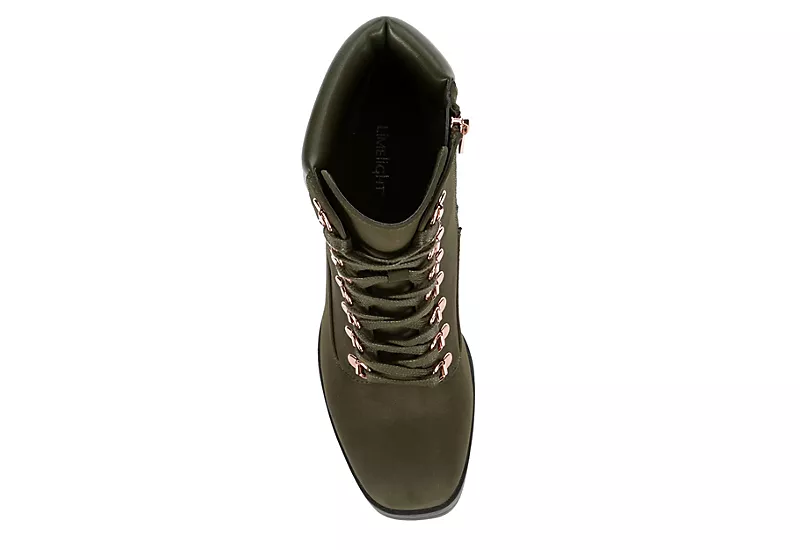 Limelight Womens Halle Lace-up Boot - Olive 8 Limelight Womens Halle Lace-up Boot - Olive - Image 6