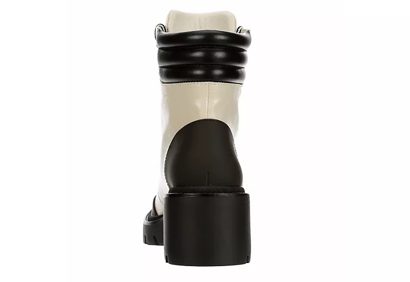 Michael By Michael Shannon Womens Natacha Lace-up Boot - Ivory 7 Michael By Michael Shannon Womens Natacha Lace-up Boot - Ivory - Image 5