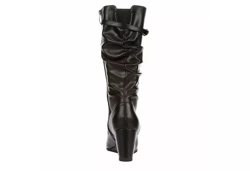 Lauren Blakwell Womens Johanna Wide Calf Wedge Boot - Black 7 Lauren Blakwell Womens Johanna Wide Calf Wedge Boot - Black - Image 5