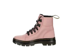 Dr. Martens Dr.martens Womens Combs Nylon Combat Boot - Pale Pink -Skechers Store US 01 302906 03