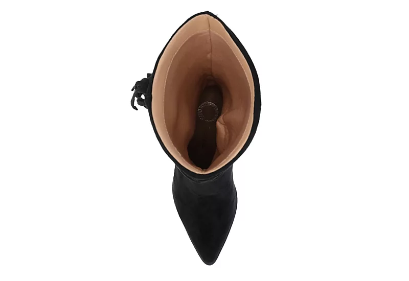 Journee Collection Womens Hartly Fringed Wide Calf Dress Boot - Black 7 Journee Collection Womens Hartly Fringed Wide Calf Dress Boot - Black - Image 6