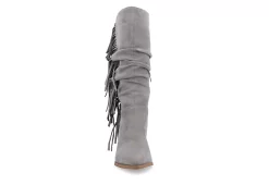 Journee Collection Womens Hartly Fringed Wide Calf Dress Boot - Grey 11 Journee Collection Womens Hartly Fringed Wide Calf Dress Boot - Grey -Skechers Store US 01 303179 02
