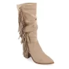 Journee Collection Womens Hartly Fringed Extra Wide Calf Dress Boot - Taupe 1 Journee Collection Womens Hartly Fringed Extra Wide Calf Dress Boot - Taupe -Skechers Store US 01 303183 00