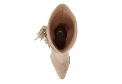 Journee Collection Womens Hartly Fringed Extra Wide Calf Dress Boot - Taupe -Skechers Store US 01 303183 05