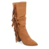 Journee Collection Womens Hartly Fringed Extra Wide Calf Dress Boot - Tan 1 Journee Collection Womens Hartly Fringed Extra Wide Calf Dress Boot - Tan -Skechers Store US 01 303185 00