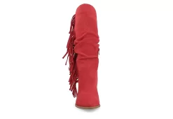 Journee Collection Womens Hartly Fringed Extra Wide Calf Dress Boot - Red 11 Journee Collection Womens Hartly Fringed Extra Wide Calf Dress Boot - Red -Skechers Store US 01 303199 02