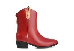 Journee Collection Womens Novva Western Ankle Boot - Red -Skechers Store US 01 303313 01