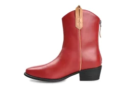 Journee Collection Womens Novva Western Ankle Boot - Red -Skechers Store US 01 303313 03