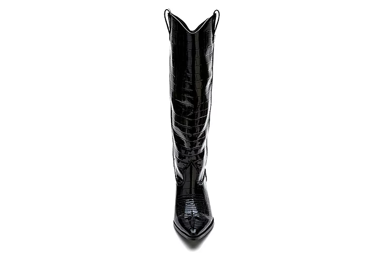 Coconuts Womens Jax Tall Western Boot - Black 5 Coconuts Womens Jax Tall Western Boot - Black - Image 3