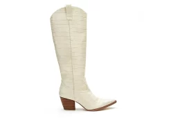 Coconuts Womens Jax Tall Western Boot - Ivory -Skechers Store US 01 303524 01