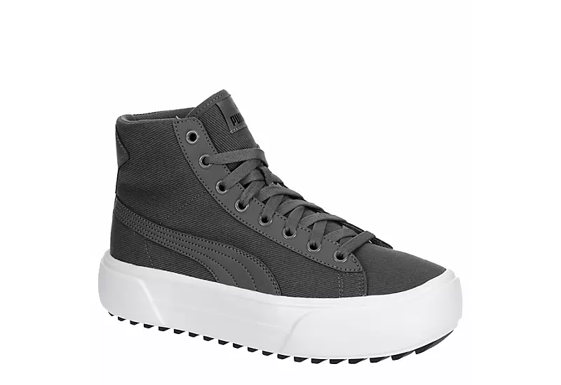 Puma Womens Kaia High Top Platform Sneaker - Dark Grey 3 Puma Womens Kaia High Top Platform Sneaker - Dark Grey
